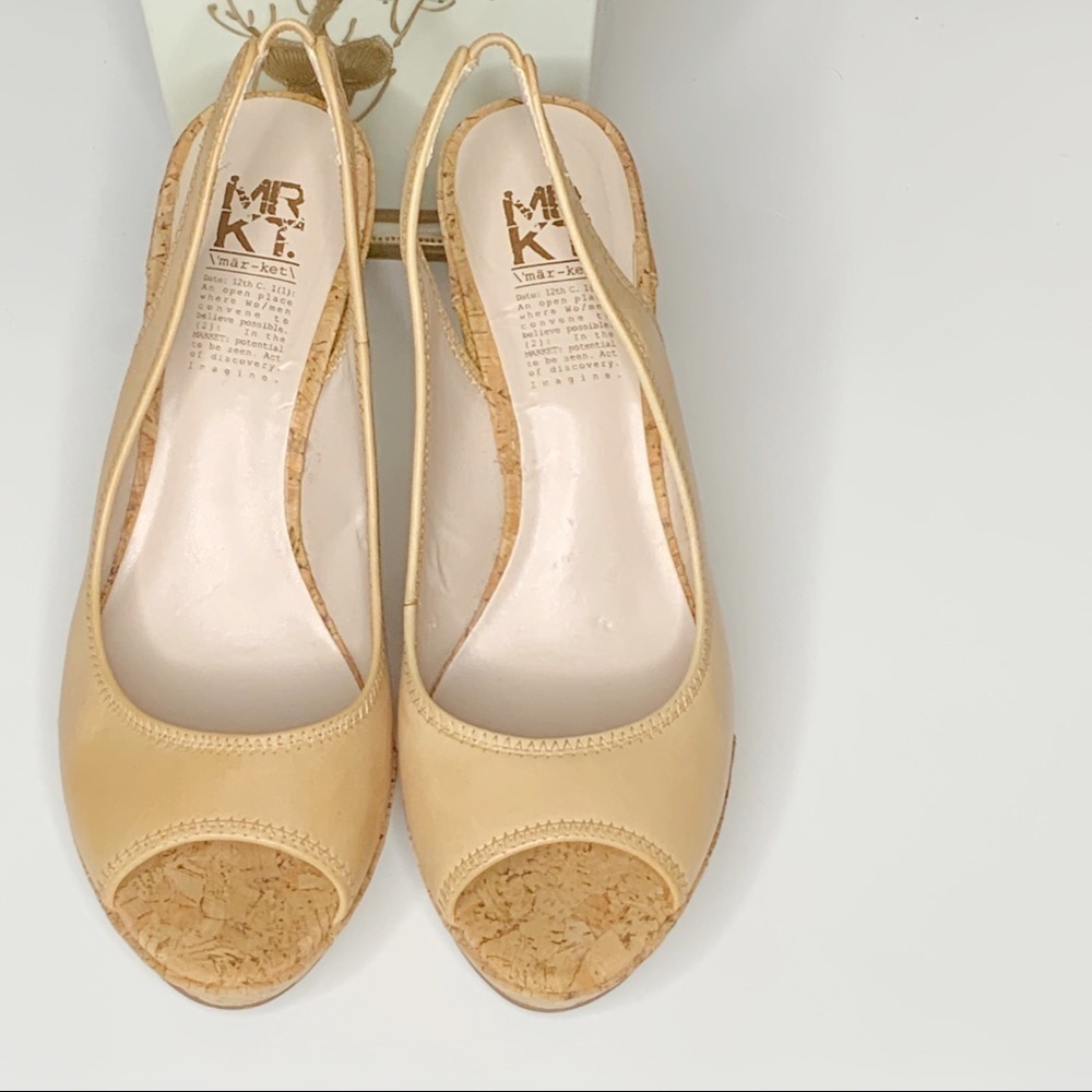 MARKET sling back espadrilles. Open toes. SZ 8.5 - Picture 6 of 6